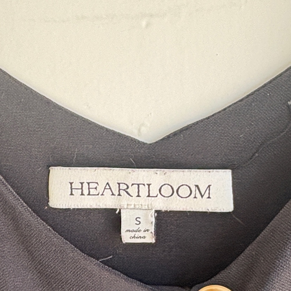 3/$15! Heartloom Black Wide Leg Cropped Jumpsuit with Button Detail - Picture 4 of 8